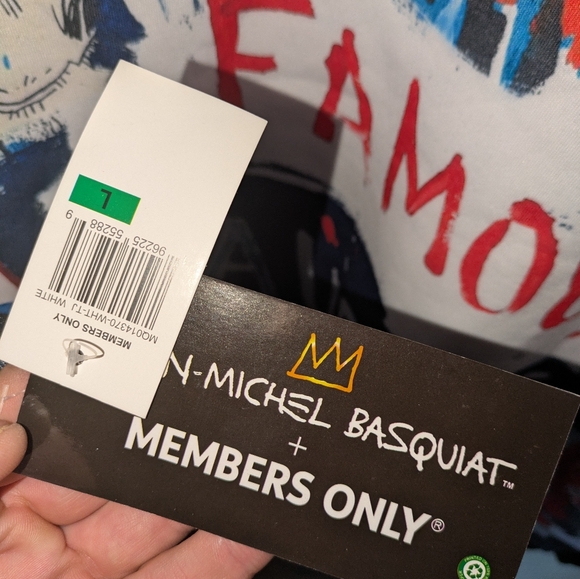 Jean Michel Basquiat Members Only Colorful Graphic Hoodie - Picture 6 of 8